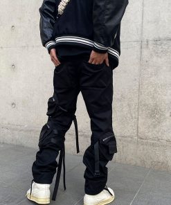 Three-Dimensional Cut Straight Overalls With Straps And Floating Rope