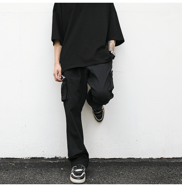 Pocket wide-leg overalls