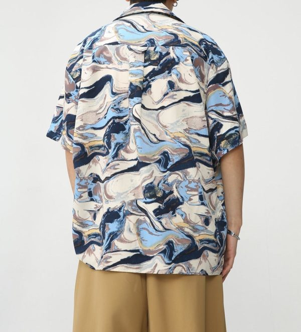 New Loose Floral Tie-dyed Short Sleeve Casual Retro Shirt