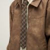 American Retro Brown Leather Jacket For Men