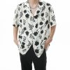 New Loose Hong Kong Style Retro Closure Collar Floral Short Sleeve Shirt