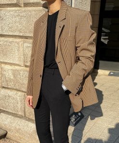 Mrcyc Spring New Korean Youth Plaid Blazer Trend Handsome Casual Suit Men''S Coat