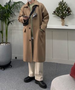 Woolen Coat Men's Long Autumn And Winter