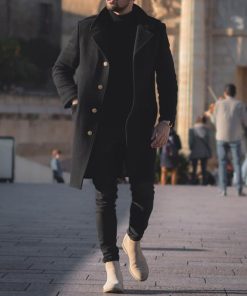 Men's Mid-Length Casual Loose Windbreaker Jacket