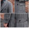 Retro High-quality Wool Plaid Polo Coat